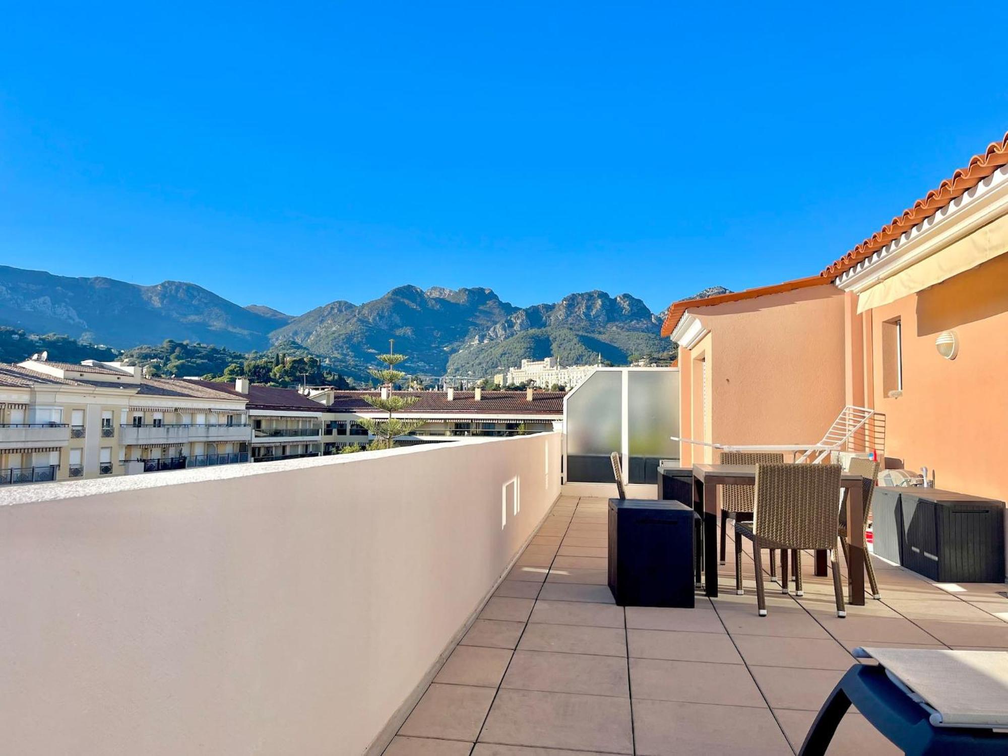"Le Rooftop Des Rivages" Immense Terrasse, Centre Apartment Menton Exterior foto