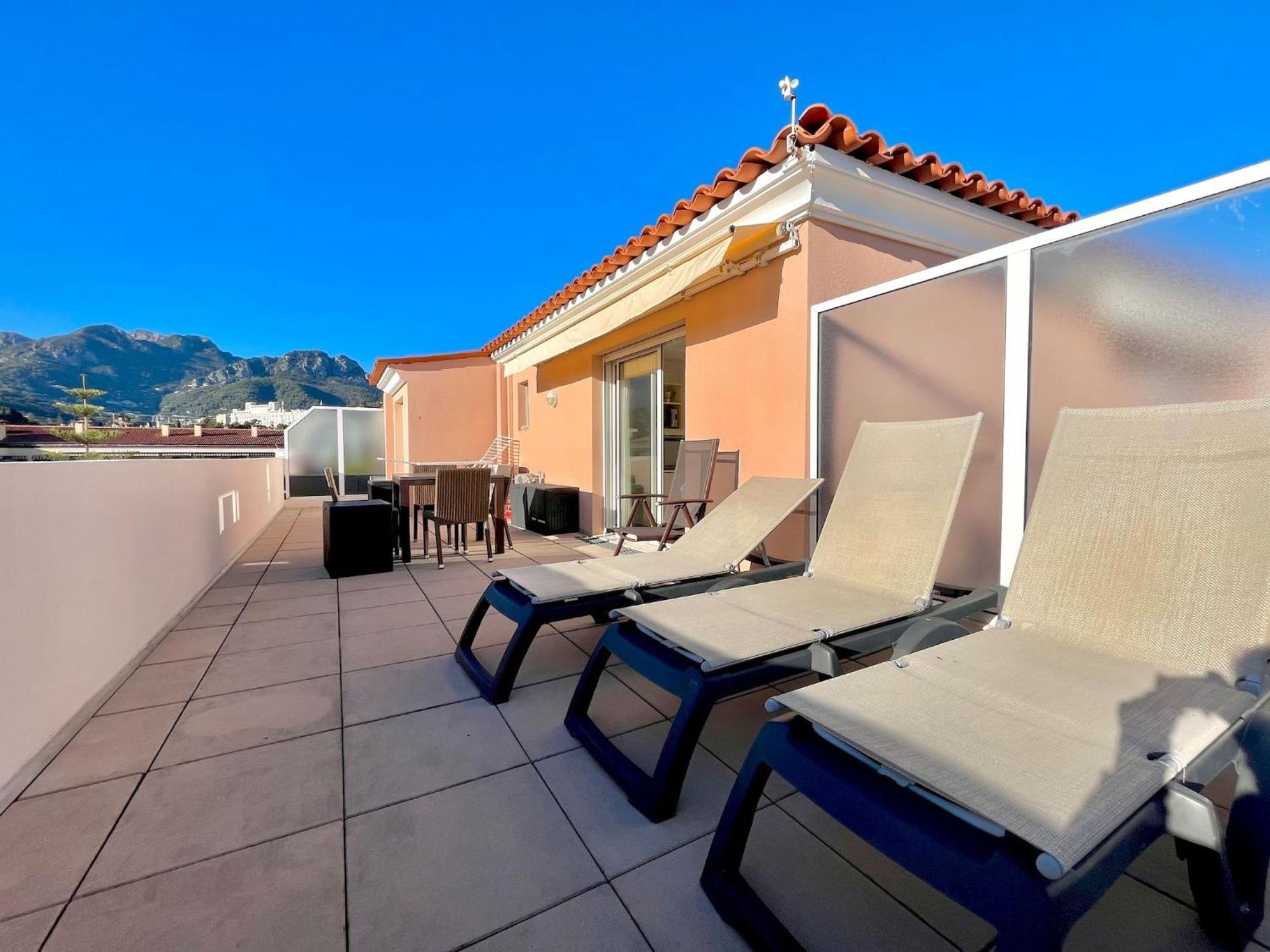 "Le Rooftop Des Rivages" Immense Terrasse, Centre Apartment Menton Exterior foto